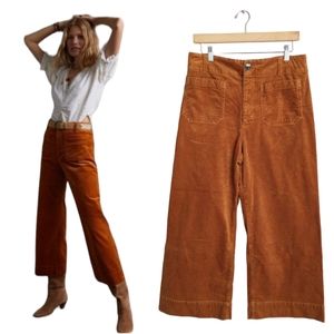 Maeve by Anthropologie Wide Leg Crop Corduroy Pants